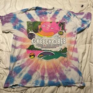 Tie-Dye Okeechobee Music Festival T-Shirt art fest concert tee L